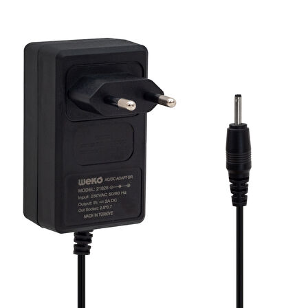 9 VOLT 2 AMPER İNCE 2.5*0.7 UÇ TABLET PC ADAPTÖRÜ YERLİ ÜRETİM (5042)