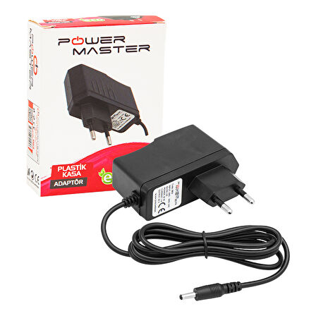 12 VOLT - 1 AMPER İNCE UÇLU PRİZ TİPİ ADAPTÖR  3.5*1.35 UÇ (5042)