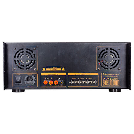 MAGICVOICE MV-1216 KÜP MİXER ANFİ USB BT UK RMS300W MAX 2400W 6 ZON +99DSP+4-16-70-100V TRAFOLU (5042)