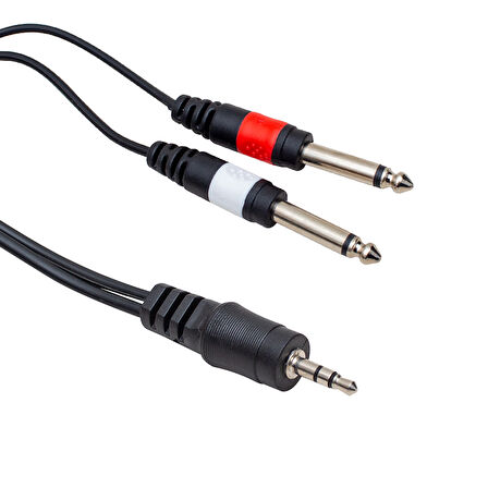 3.5MM STEREO ERKEK/2X6.3MM MONO ERKEK 1.5 METRE KABLO (5042)