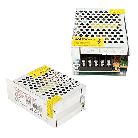 12 VOLT - 2 AMPER - 24 WATT METAL KASA ADAPTÖR (5042)