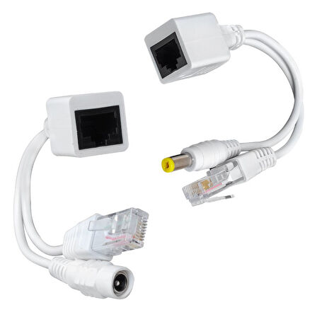 IP KAMERA POE KABLOSU PASİF POE SPLITTER DİŞİ ERKEK POWER UÇ (5042)