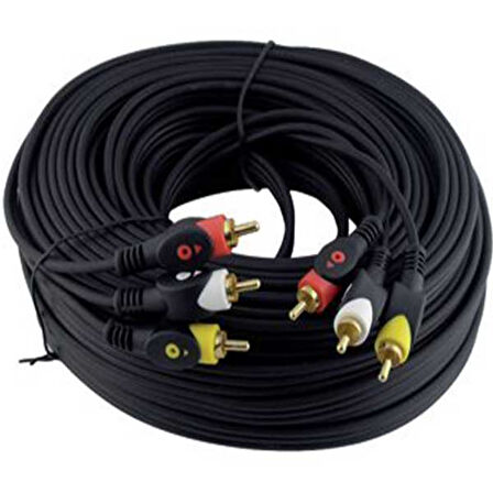 3 RCA + 3 RCA 1.KALİTE 20 METRE KABLO (5042)