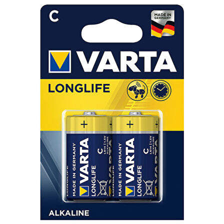 VARTA LONGLIFE POWER ALKALİN ORTA BOY C PİL 2Lİ PAKET FİYAT (5042)