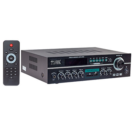 MAGICVOICE MV-530 120 WATT USB/SD/UK BLUETOOH 3 MİK GİRİŞLİ 2 BÖLGELİ HAT TRAFOLU ANFİ (5042)