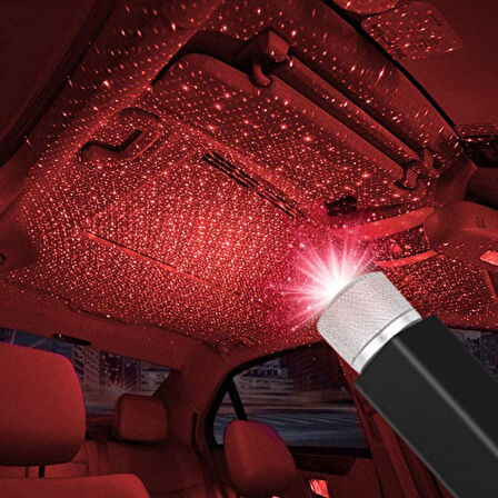 Kırmızı Ayak Altı Tavan Led Araç içi Aydınlatma Oto Araba İç Disko Ayarlanır USB Lamba Işık (5042)