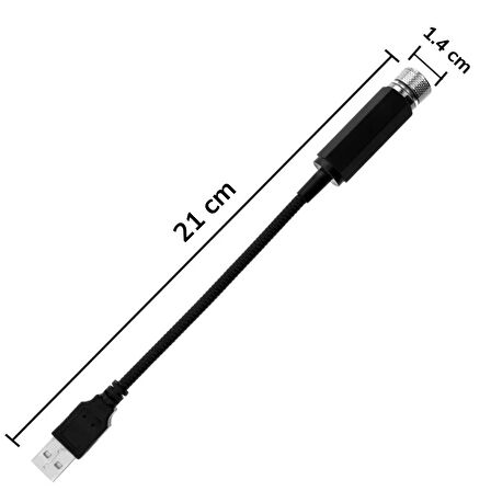 Kırmızı Ayak Altı Tavan Led Araç içi Aydınlatma Oto Araba İç Disko Ayarlanır USB Lamba Işık (5042)