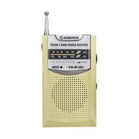 GOLD RENK CEP TİPİ ANALOG FM RADYO VS-R106 (5042)