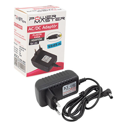 5 VOLT- 2 AMPER -10 WATT 5.5*2.5 L UÇLU PRİZ TİPİ ADAPTÖR (5042)