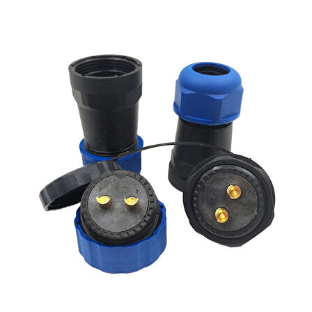 SD28 SU GEÇİRMEZ 28 MM 2 PİN ERKEK-DİŞİ DÜZ KABLO KONNEKTÖR (5042)