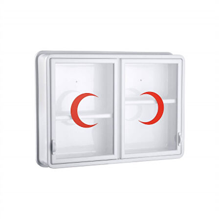 CAM 2 KAPAKLI ECZA DOLABI 35x49x10 cm (5042)