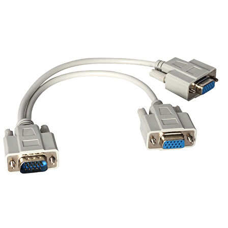 X VGA ERKEK / 2 X VGA DİŞİ 30 CM VGA ÇATAL KABLO * PLATOON PL-7275 (5042)
