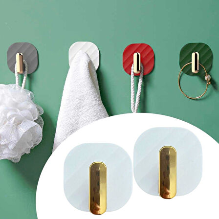 2li Yapışkanlı Retro Askılık Dolap Kapak Kulpu Beyaz (5042)