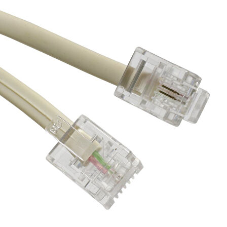 TELEFON HAT KABLOSU HAZIR 6P/2C 5 METRE KREM (5042)