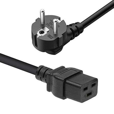 DİKDÖRTGEN GİRİŞLİ 1.8 METRE C19 POWER KABLO (5042)