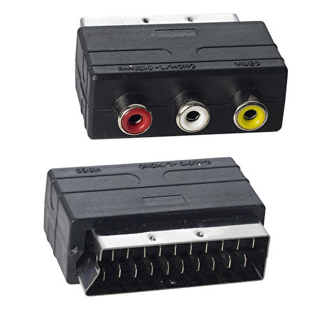 SCART ADAPTÖR İN MİNİ  (SCART ERKEK-RCA DİŞİ ARA ADAPTÖR) (5042)