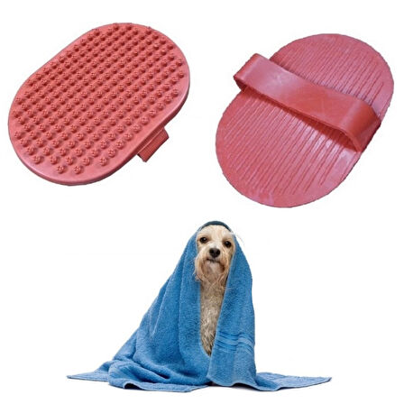 Ergonomik Masajlı Evcil Hayvan Kedi Köpek Yıkama Fırçası Aparatı (5042)