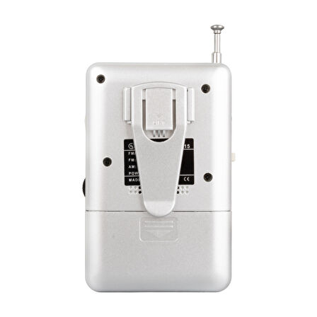 GÜMÜŞ RENK CEP TİPİ ANALOG FM RADYO VS-R115 (5042)