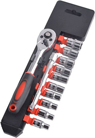 CR-V SOCKET SET 12 PARÇA  1/2 inç  VAKUMLU LOKMA SETİ (5042)