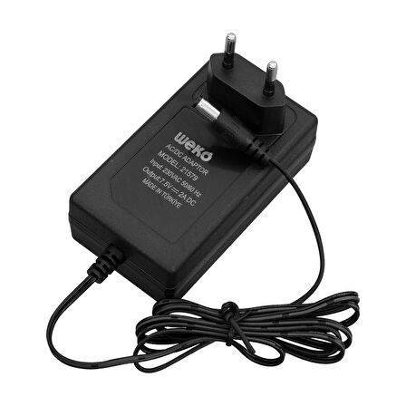 7.5 VOLT - 2  AMPER 5.5*2.5 UÇLU YERLİ ÜRETİM PRİZ TİPİ ADAPTÖR (5042)