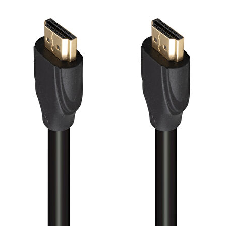 FULLY G-507K PLASTİK DÜZ SİYAH 25 METRE GOLD POŞETLİ HDMI KABLO (5042)