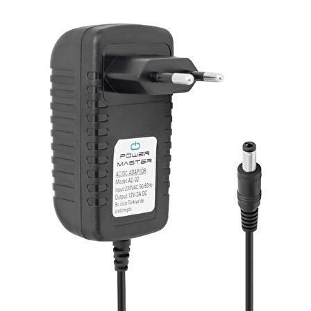 12 VOLT - 2 AMPER PLASTİK KASA PRİZ TİPİ ADAPTÖR 5.5*2.5 UÇ (5042)