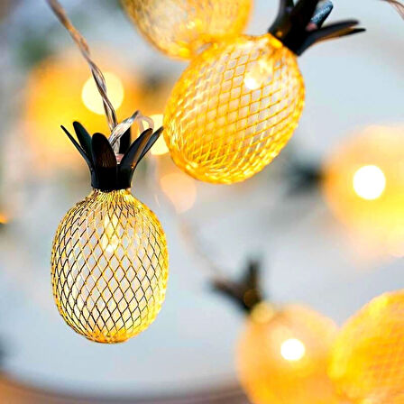 Dekoratif Pilli Pineapple Ananas Pilli Şerit Led Işık (1 Metre) (5042)