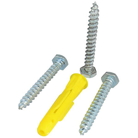 PLASTİK DÜBEL + VİDA (100 ADET) (5042)