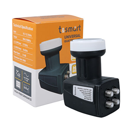 TSMART ULTRA HD 4K UNIVERSAL QUATTRO SANTRAL DÖRTLÜ LNB 0.1DB (5042)