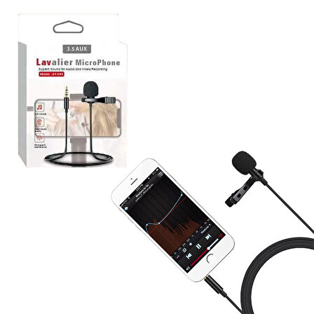 MAGICVOICE JH-043 3.5 MM GİRİŞLİ KABLOLU YOUTUBER YAKA MİKROFON (5042)
