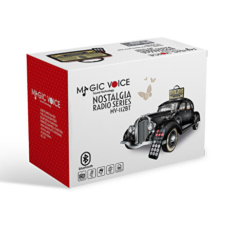 MAGICVOICE MV-112BT USB/SD/FM/BLUETOOTH DESTEKLİ NOSTALJİK RADYO (5042)