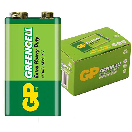 GP 1604G-B GREENCELL 9 VOLT PİL (10LU PAKET) (5042)