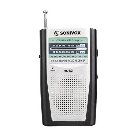 GÜMÜŞ RENK ANALOG RADYO VS-R2 (5042)