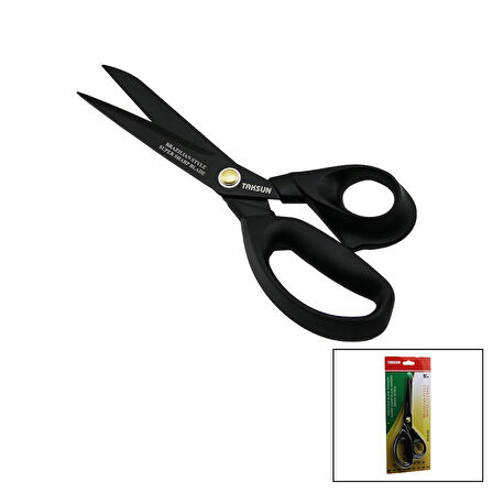 BREZİLYA STİLİ TERZİ MAKASI SİYAH - YAPIŞMAZ ERGONOMİK SAP GL-606 91/4 (5042)