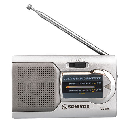 GÜMÜŞ RENK CEP TİPİ ANALOG FM RADYO VS-R3 (5042)