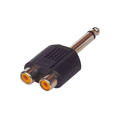 6.3 MM MONO ERKEK / 2 RCA DİŞİ ÇEVİRİCİ JACK (5042)