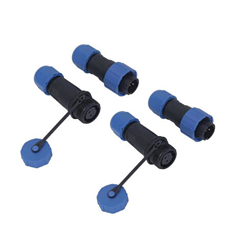 SD16 SU GEÇİRMEZ 2 PİN ERKEK-DİŞİ 16 MM KONNEKTÖR TAKIMI (5042)