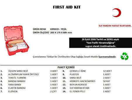 Küçük İlk Yardım Seti First Aid Kit (5042)
