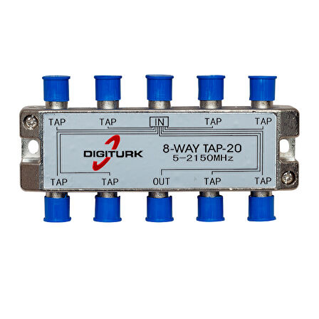 DIGITURK 5-2150 MHZ 20DB 8 YOLLU TAP SWITCH 1/8 SPLITTER (5042)