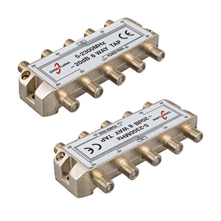 DIGITURK 5-2150 MHZ 20DB 8 YOLLU TAP SWITCH 1/8 SPLITTER (5042)