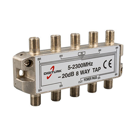 DIGITURK 5-2150 MHZ 20DB 8 YOLLU TAP SWITCH 1/8 SPLITTER (5042)