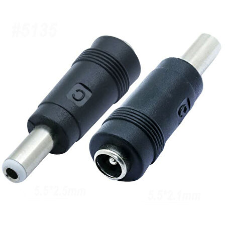 DC 2.1 MM DİŞİ / 2.5 MM ERKEK ÇEVİRİCİ JACK FİŞ ADAPTÖR (5042)