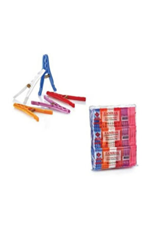 24 PARÇA ÇİÇEK PLASTİK MANDAL (5042)