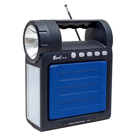 USB/SD/FM/BLUETOOTH DESTEKLİ FENERLİ TAŞINABİLİR HOPARLÖR FP-26 (5042)