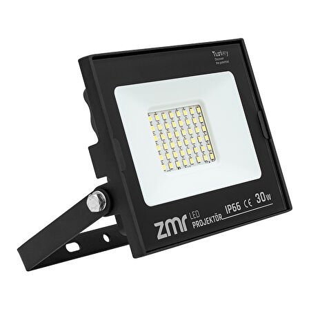 30 WATT - 220 VOLT 6500K IP66 150* IŞIK AÇISI SİYAH SLİM KASA LED PROJEKTÖR (5042)