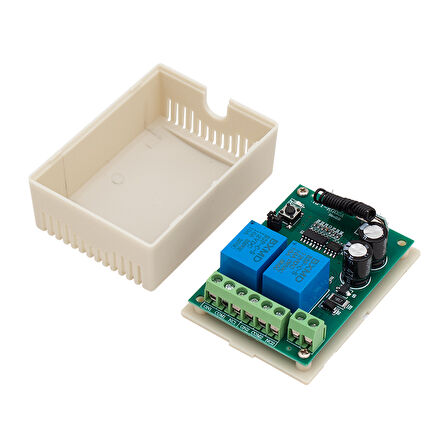 12 VOLT 433 MHZ 2 KANALLI ALICI VERİCİ GARAJ KUMANDASI DEVRESİ (5042)
