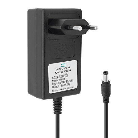 12 VOLT - 3 AMPER PLASTİK KASA PRİZ TİPİ ADAPTÖR 5.5*2.5 UÇ (5042)
