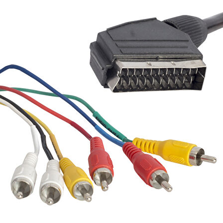 SCART 6 RCA STEREO STANDART 1.5 METRE KABLO (5042)