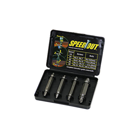 4 PCS SPEED OUT HASARLI VİDA ÇIKARICI PLS KUTULU (5042)