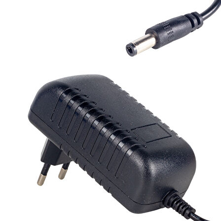 24 VOLT - 1 AMPER 5.5*2.5 UÇLU PRİZ TİPİ PLASTİK KASA ADAPTÖR (5042)